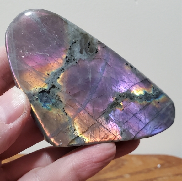 Labradorite Crystal Freeform, Two-Sided Flash, 176 grams - Picture 10 of 17